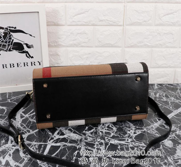 BURBERRY巴寶莉 2018最新 格紋帆布 女士手提包 39906  Bhq1061